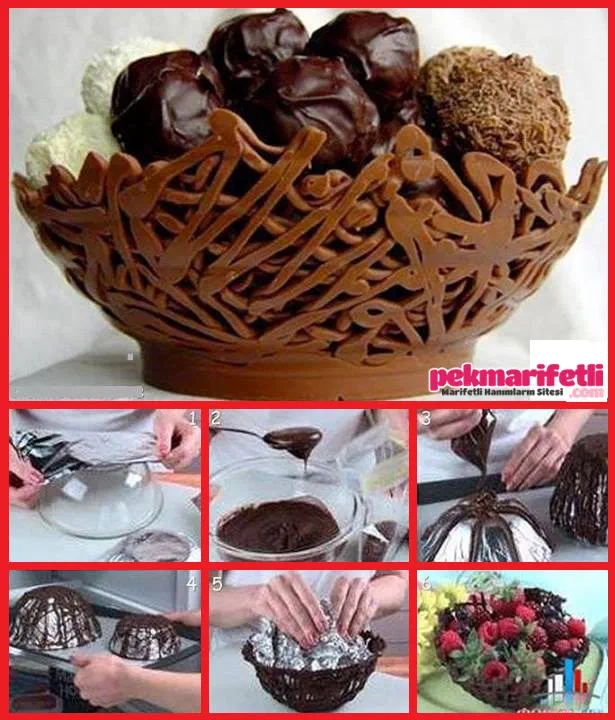Çikolatadan kase yapımı