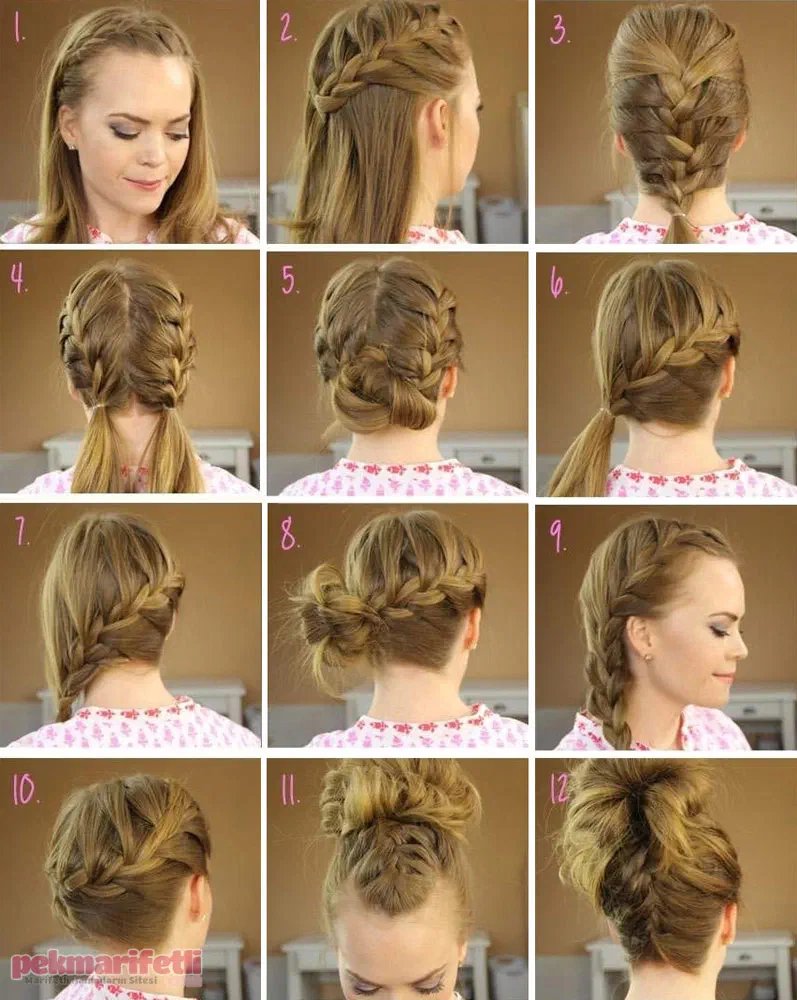 12 farklı örgülü saç modeli