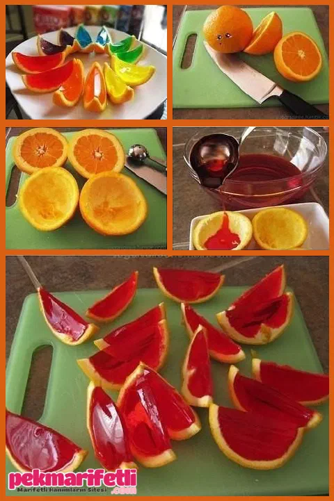 Renkli jöleli portakalcıklar :)