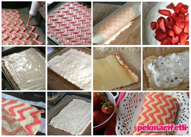 Zikzak desenli rulo pasta yapımı