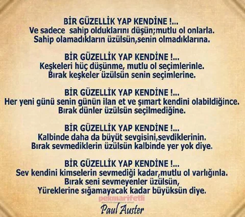 Bir güzellik yap kendine..!