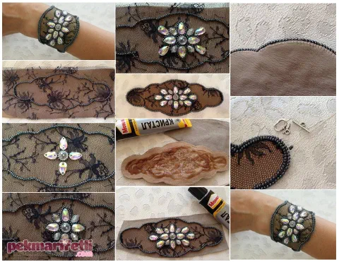 Deriden taşlı bileklik yapımı