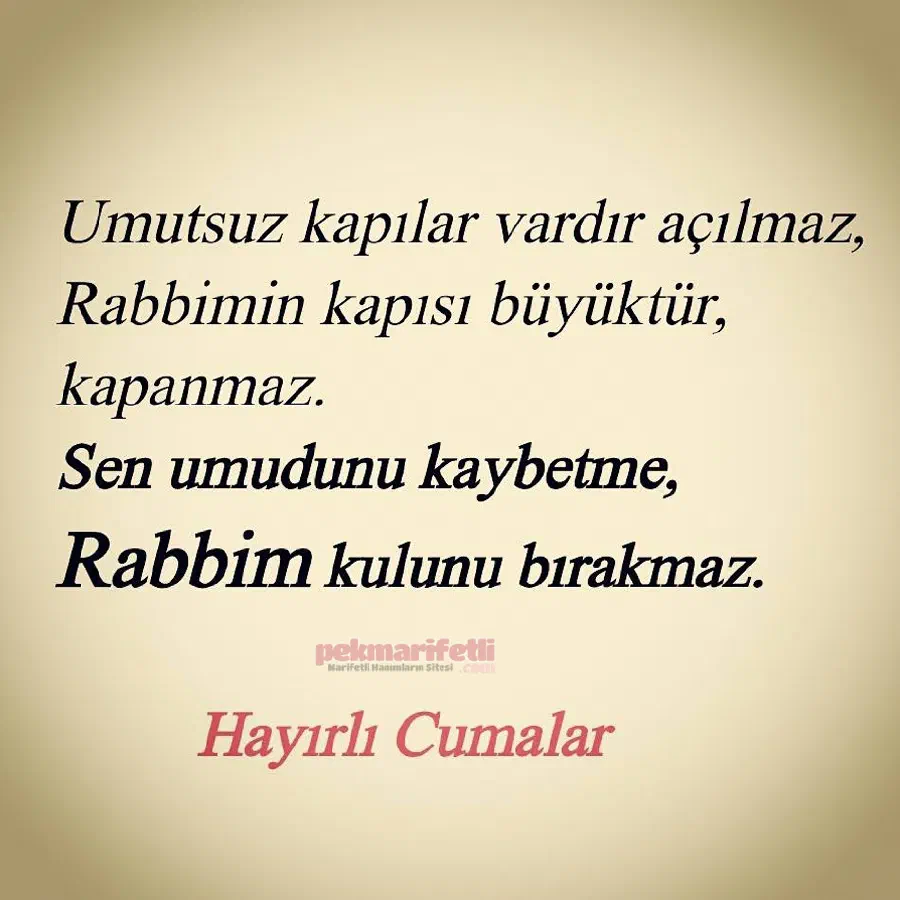 Hayırlı cumalar..!