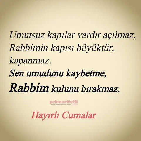 Hayırlı cumalar..!