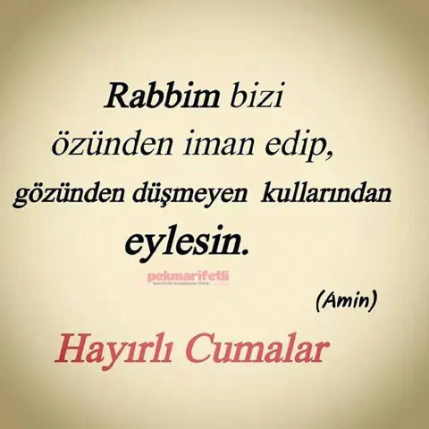 Hayırlı ramazanlar, hayırlı cumalar...