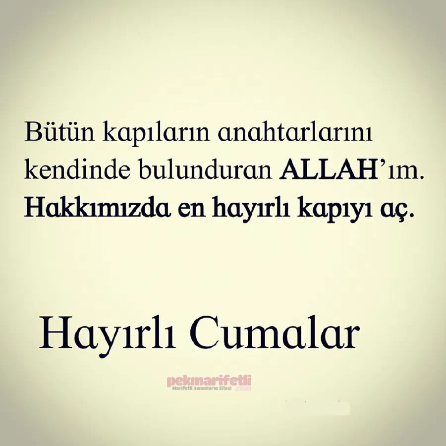 Hayırlı ve bereketli cumalar