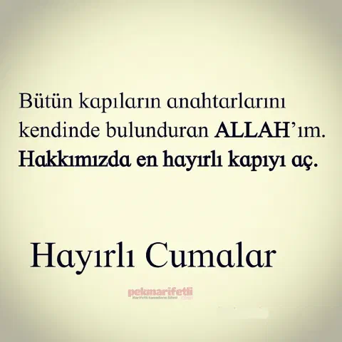 Hayırlı ve bereketli cumalar