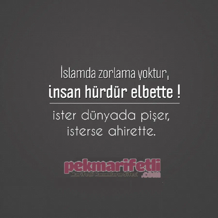 İslamda zorlama yoktur..!