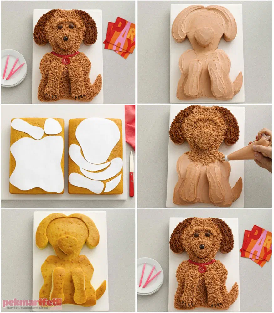 Köpek şeklinde pasta nasıl yapılır?