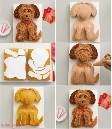 Köpek şeklinde pasta nasıl yapılır?