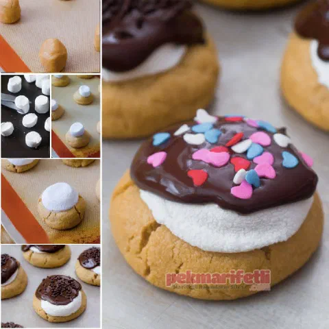 Marshmallowlu kolay kurabiye tarifi