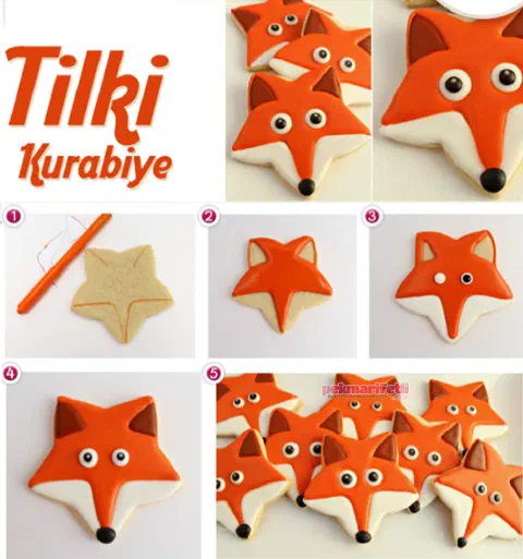 Royal icingle tilki kurabiye yapımı